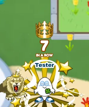 Royal Roar: a golden starburst and the Royal Snow Lion around an avatar in the game